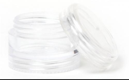 5-Gram Stackable Clear Jar without Sifter and Clear Window Top